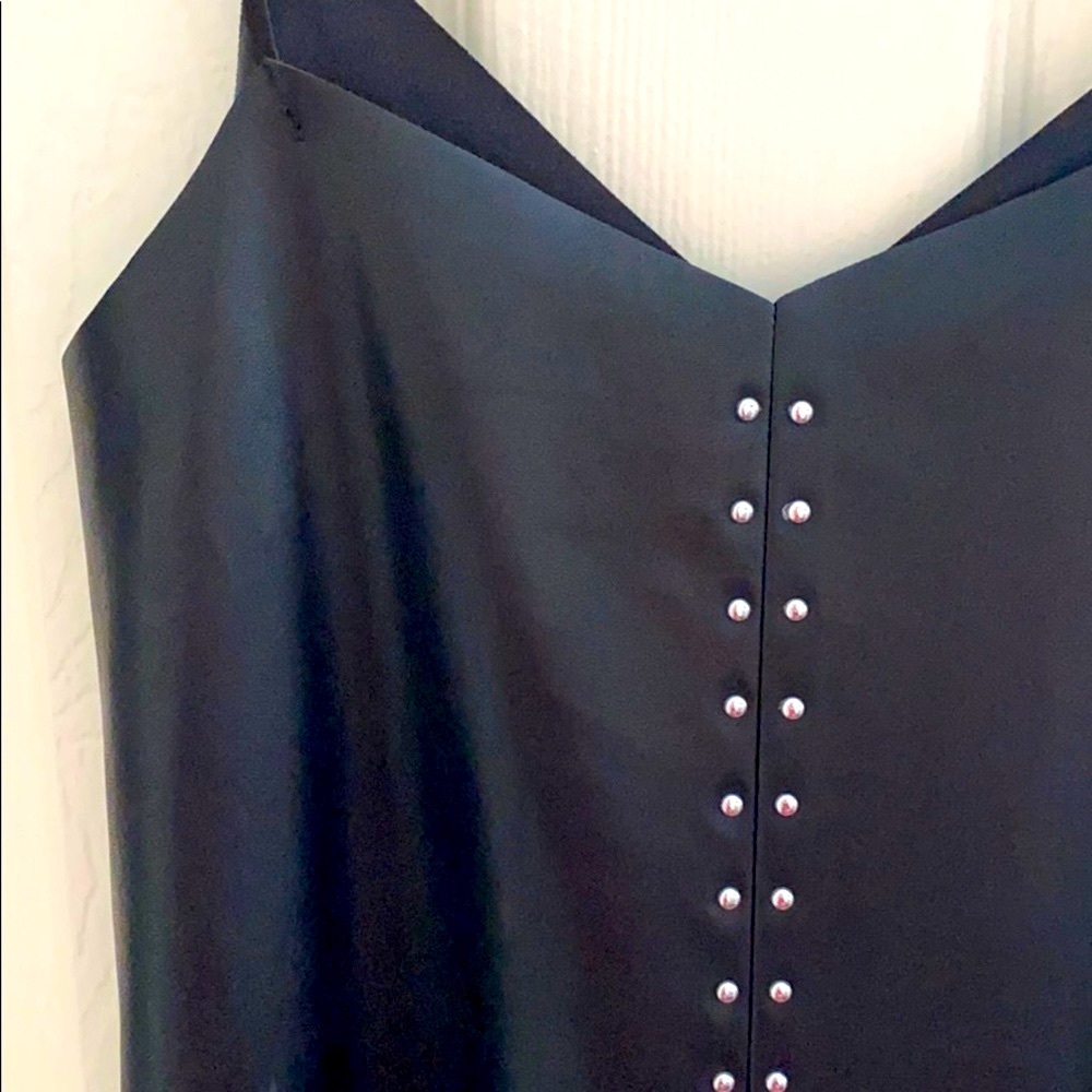 BLANK NYC Vegan Leather Slip Dress